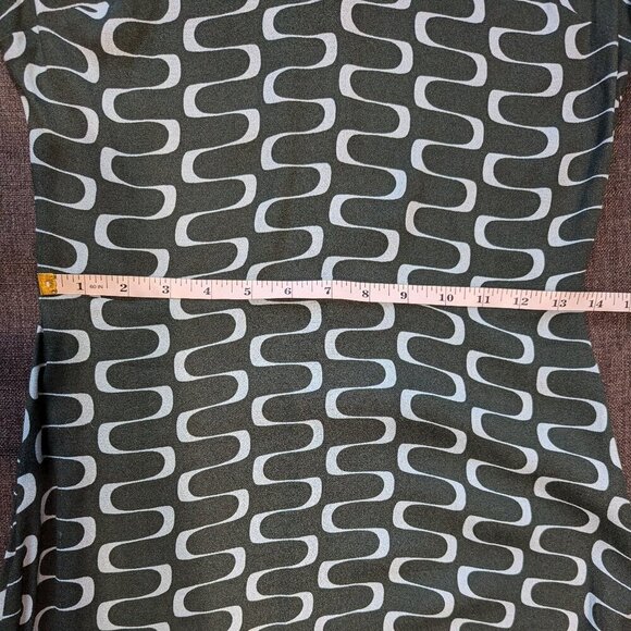 Reformation Port Print Midi Dress | Green Retro Print |  Modest - Picture 7 of 12